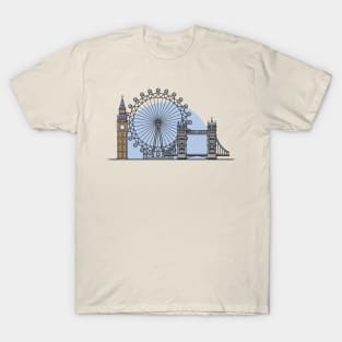 London Cartoon Illustration T-Shirt